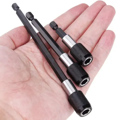 3PCS 1/4 인치 육각 섕크 빠른 육각 섕크 릴리스 자기 전기 스크루 드라이버 확장 비트 홀더 60/100/150mm 연장 막대