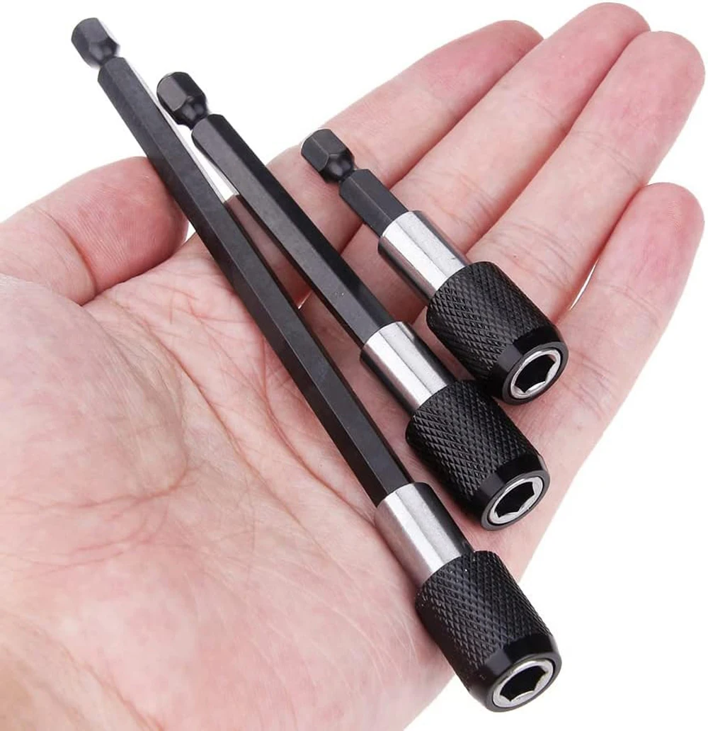 Imagem -06 - Quick Hex Shank Release Chave de Fenda Elétrica Magnética Suporte Bit Extensão 60 mm 100 mm 150 mm Pcs