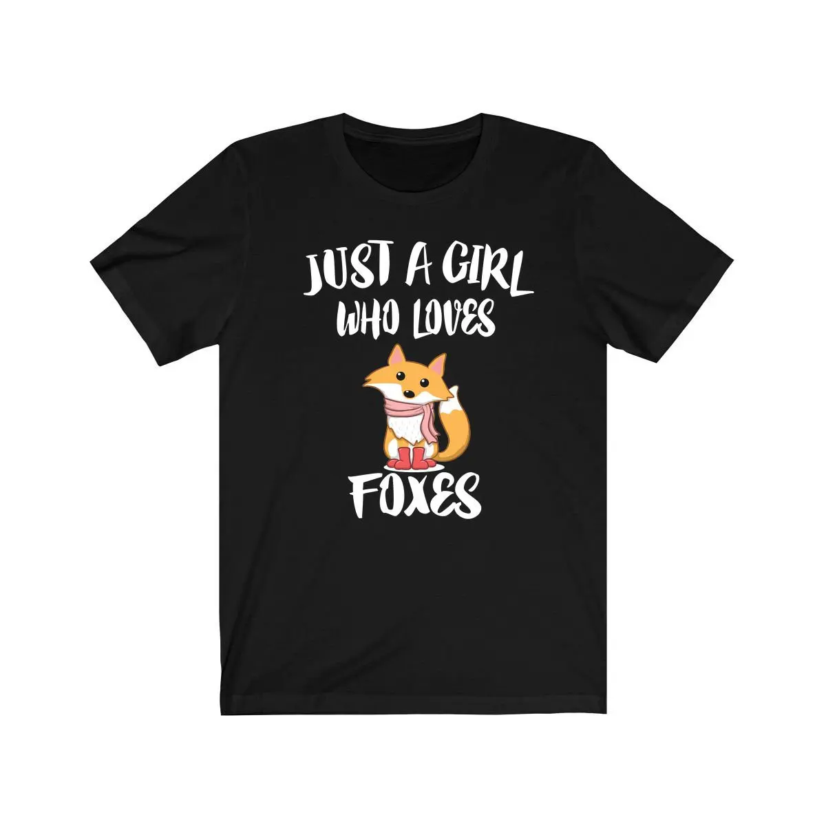 Just A Girl Who Loves Foxes T Shirt Fox Lover Animal Adult Kids