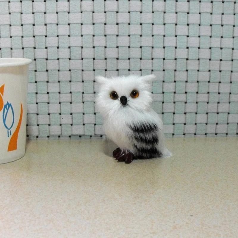 Owl Exquisite Ornament Cute Lovely Furry Christmas Bird Ornament Decoration Adornment Simulation for Home Decor Gift
