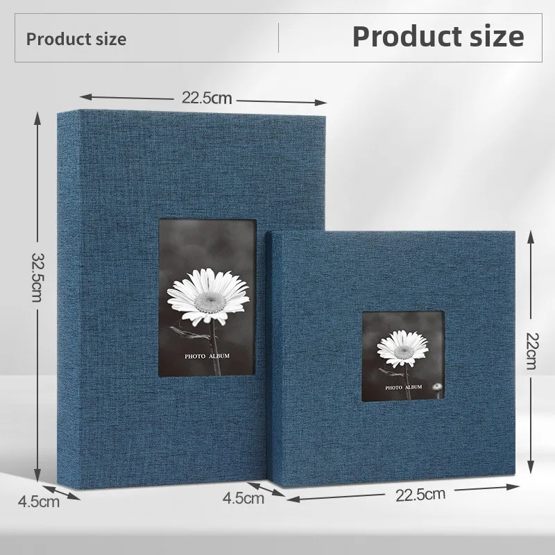 

Linen Photo Album 6 Inch Interleaf Storage200 300 Pictures Children Growth Collection Writable Memory Family Portrait Keepsake