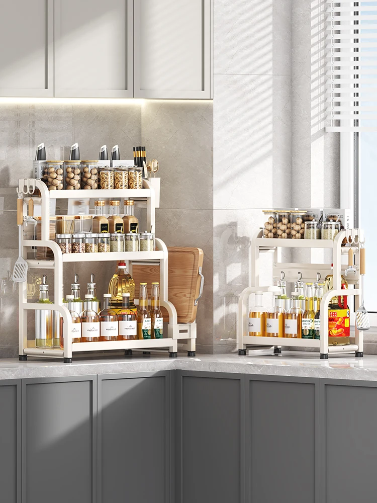 

Многофункциональный органайзер для кухни: подставка для специй, соусов, ножей, палочек для еды, многоярусный контейнер для масла, соли, уксуса