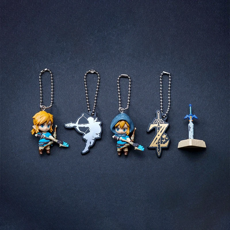 Bandai Original 5Pcs Gashapon The Legend of Zelda:Breath of The Wild Toys For Kids Gift Collectible Model Ornaments