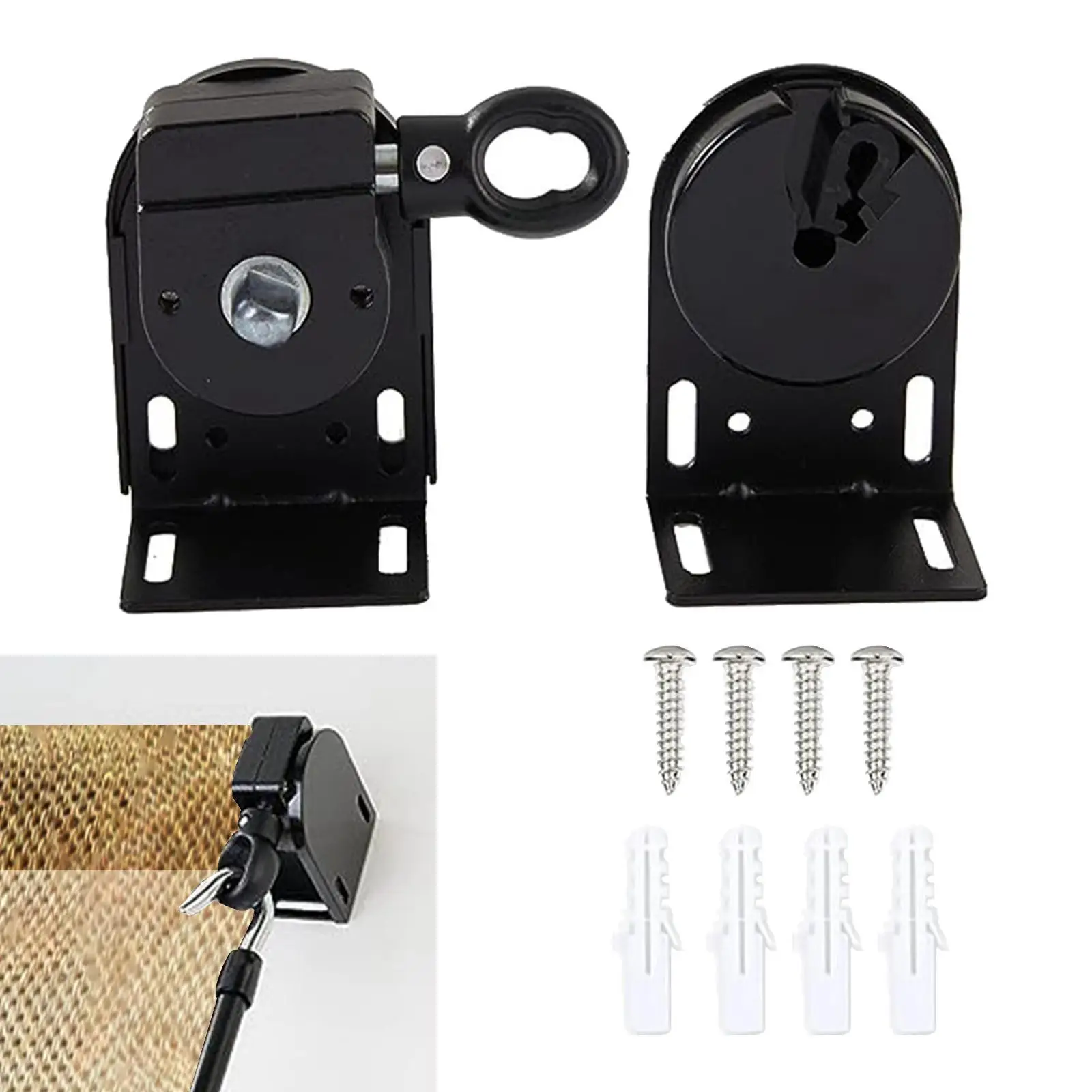 Exterior Sun Shades Mounting Brackets Fittings Part Indoor Outdoor Shelter Cordless Crank Kit for Yard Patio Gazebo Deck
