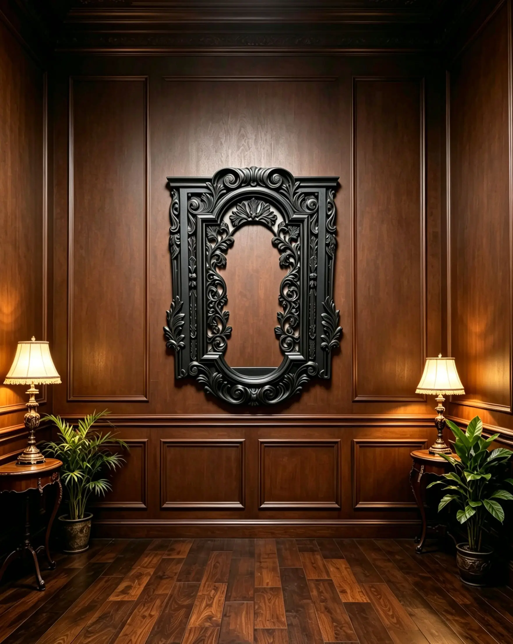 

Dollhouse Baroque Photo Frame, Gothic Wall Decor, Miniature Ornate Frame for Dollhouse Scene Layout & Photography Props