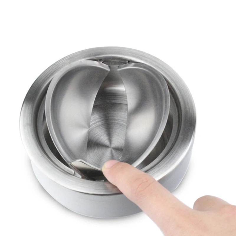 Ashtray Stainless Steel Ashtray with Lid Cigarette Ashtray for Indoor or Outdoor Use Ash Holder for Smokers Desktop Smoking Ash