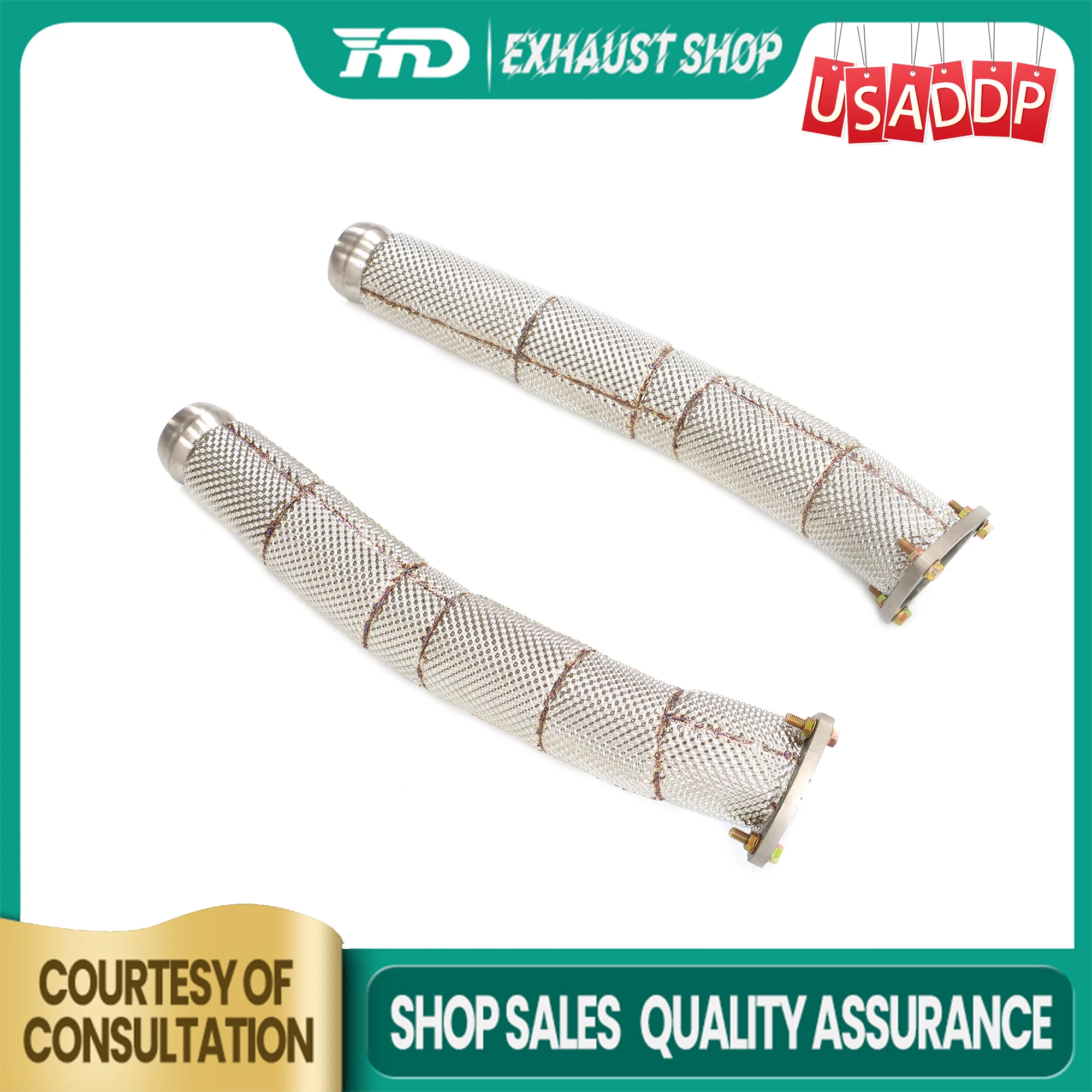 

HMD Resonant Tube for Aston Martin Vantage V8 4.3L 4.7L Stainless steel with Heat shield Perfect quality