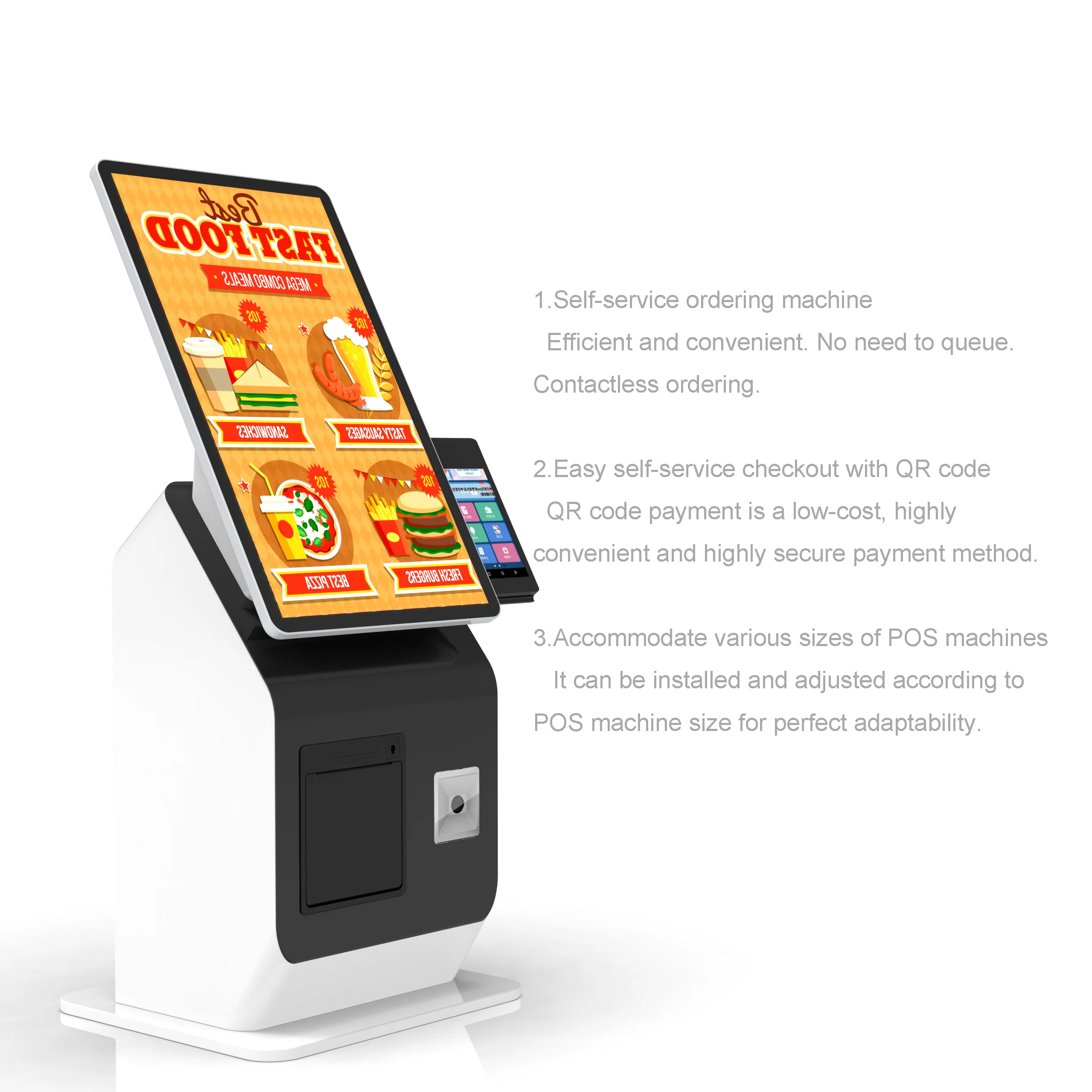 Kiosk Terminal Supplier Self Service Order Machine Payment Kiosks Food Menu Ordering Kiosk Wholesale Custom Retail Order