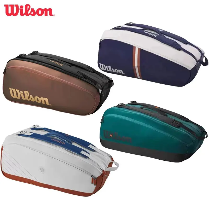 Wilson Blade Super Tour V8/V9/V14 9-Pack Professional Tennis Bag Large Space Tennis Racquet Backpack Independent Inner Pocket