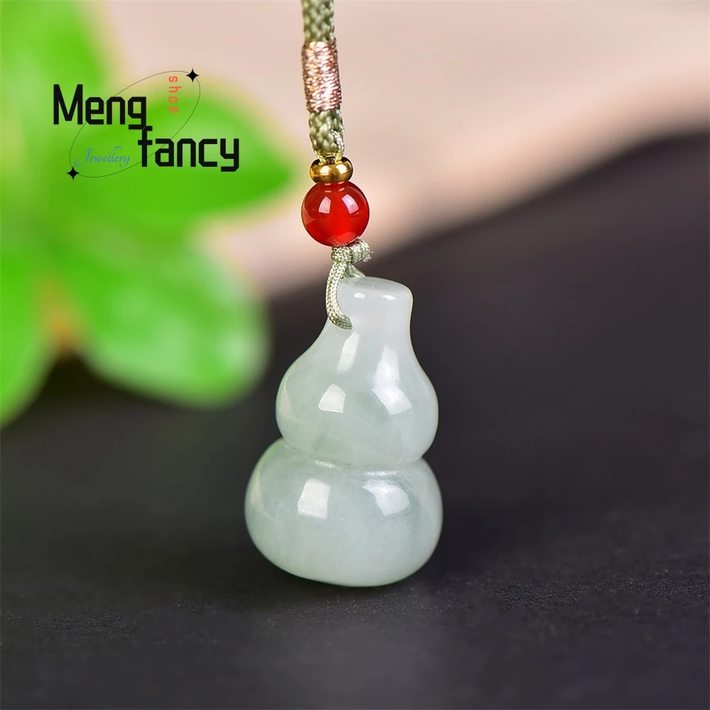 

Popular Exquisite Natural Tianshan Cui Gourd Jade Pendant Simple Elegant Fashion Jewelry Men's And Women's Mascots Holiday Gifts