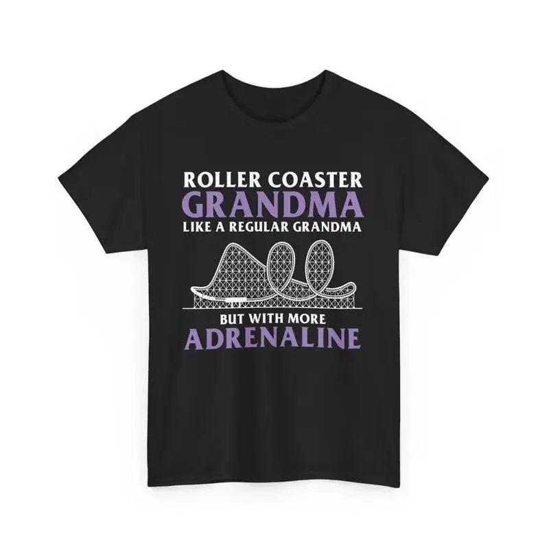 Roller Coaster Grandma T Shirt Funny amusement park grandmom grandmommy