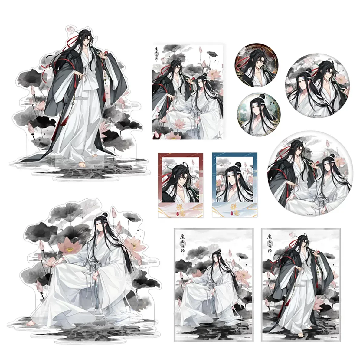 Official Grandmaster of Demonic Cultivation MDZS Mo Dao Zu Shi Lan Wangji Wei Wuxian Zen BL Acrylic Stand Badge Shikishi