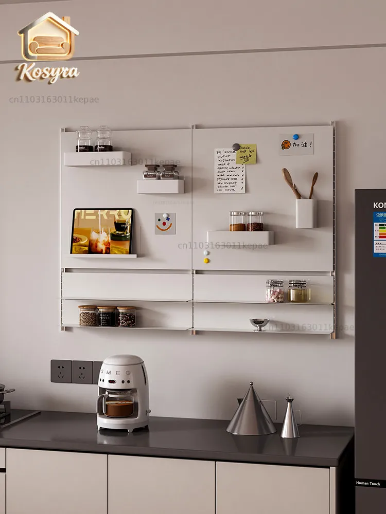 Bookcase has something [Magnetic board] Wall hanging DIY decorative board Office metal sticky note board