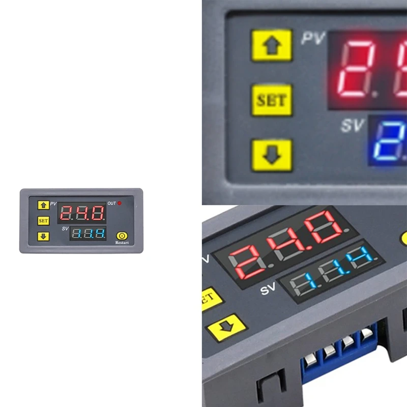 Digital Time Delay Relay LED Display Cycle Timer Control Switch Adjustable Timing Relay Time Delay Switch