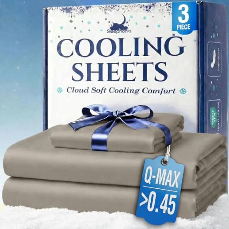 

Cooling Sheets - BreezeWeave 3 PC Size Cooling Bed Sheets for Hot Sleepers and Deep, Cool Rest - Cloud Soft, Silky Smooth, 16 i