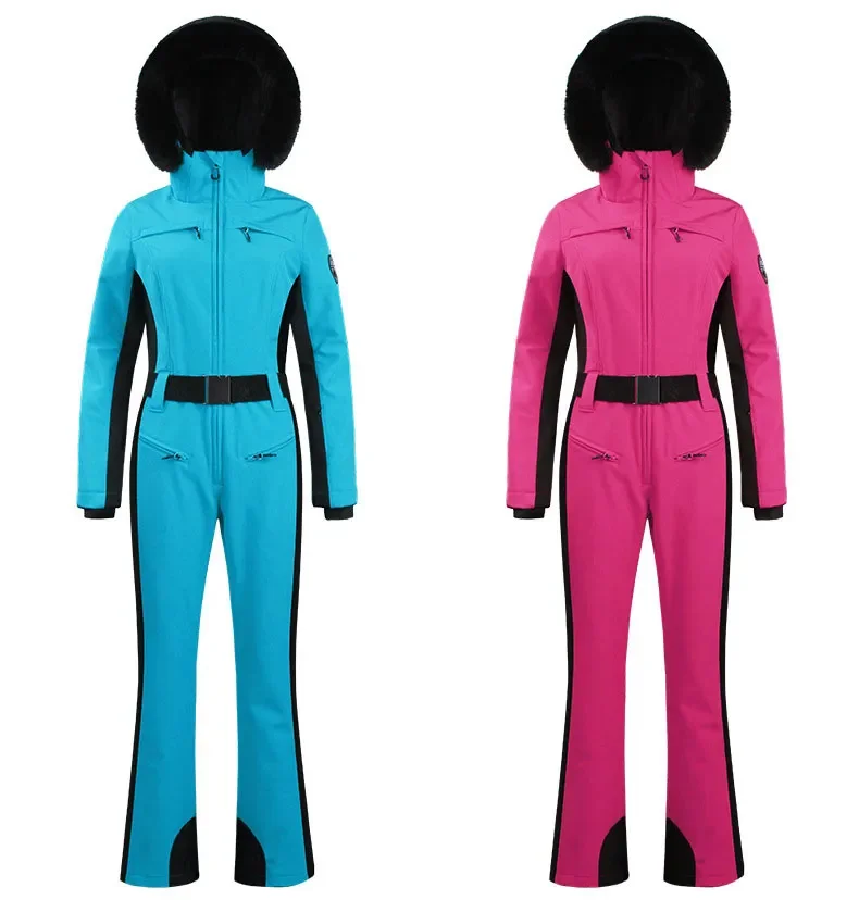GSOU SCHNEE Einteiliger Skianzug Frauen Verdickung Snowboard Weibliche Overalls Winter Winddicht Wasserdicht Atmungsaktive Kleidung Skifahren – Detail 11
