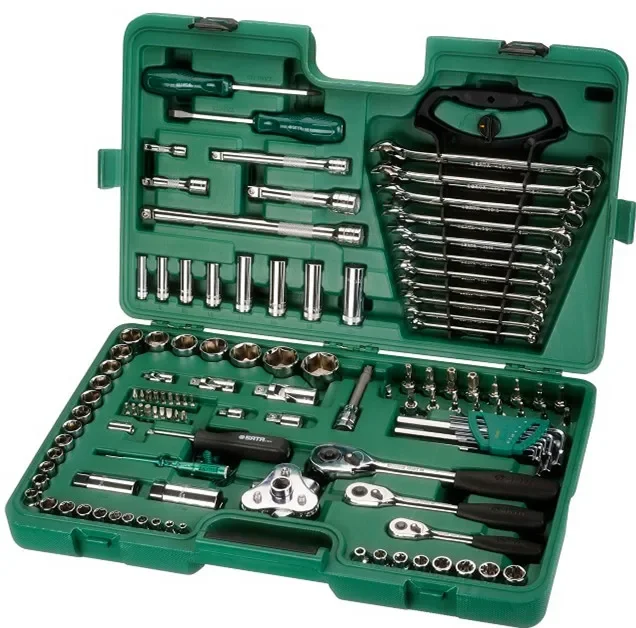 Professional 120+2PCS Car Repairing Brand Hand Tool Set Car Maintenance Repair Kits