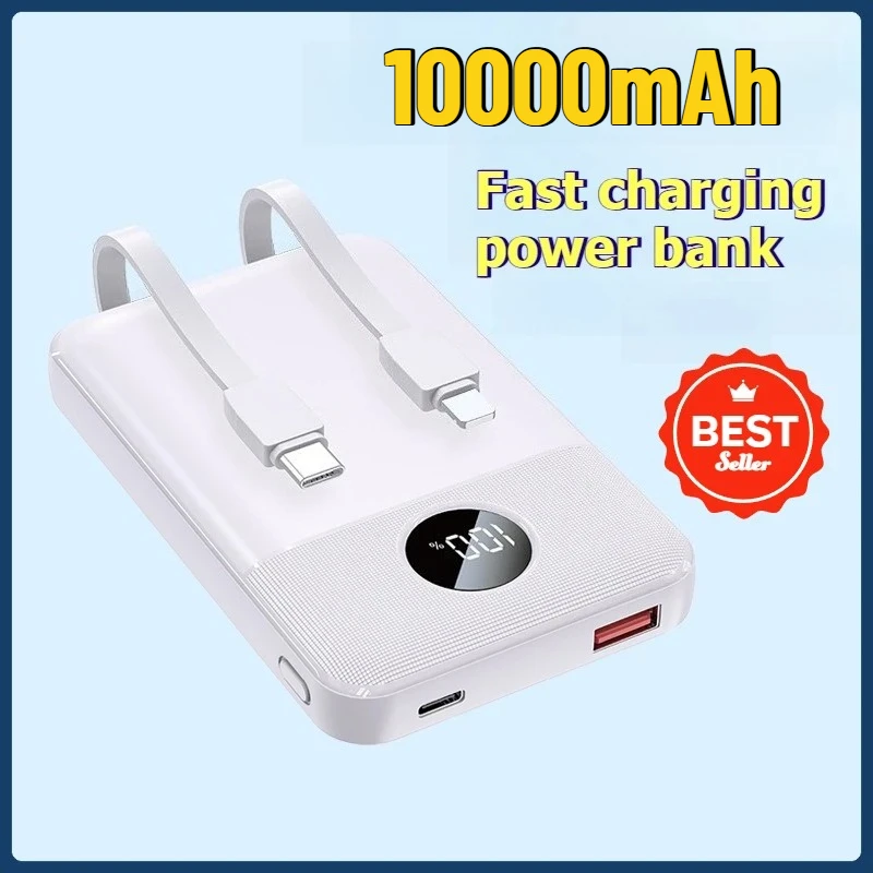 3C Fast Charging 22.5w with Built-in Cable Power Bank