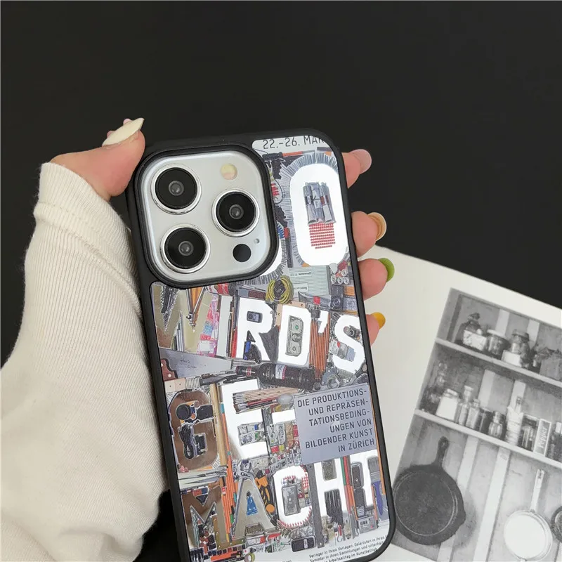 Fashion Art Poster Magazine Phone Case for iPhone 15Pro 14Pro 15 14 13 12 Pro Max Magnetic For Magsafe Wireless Charging Cover