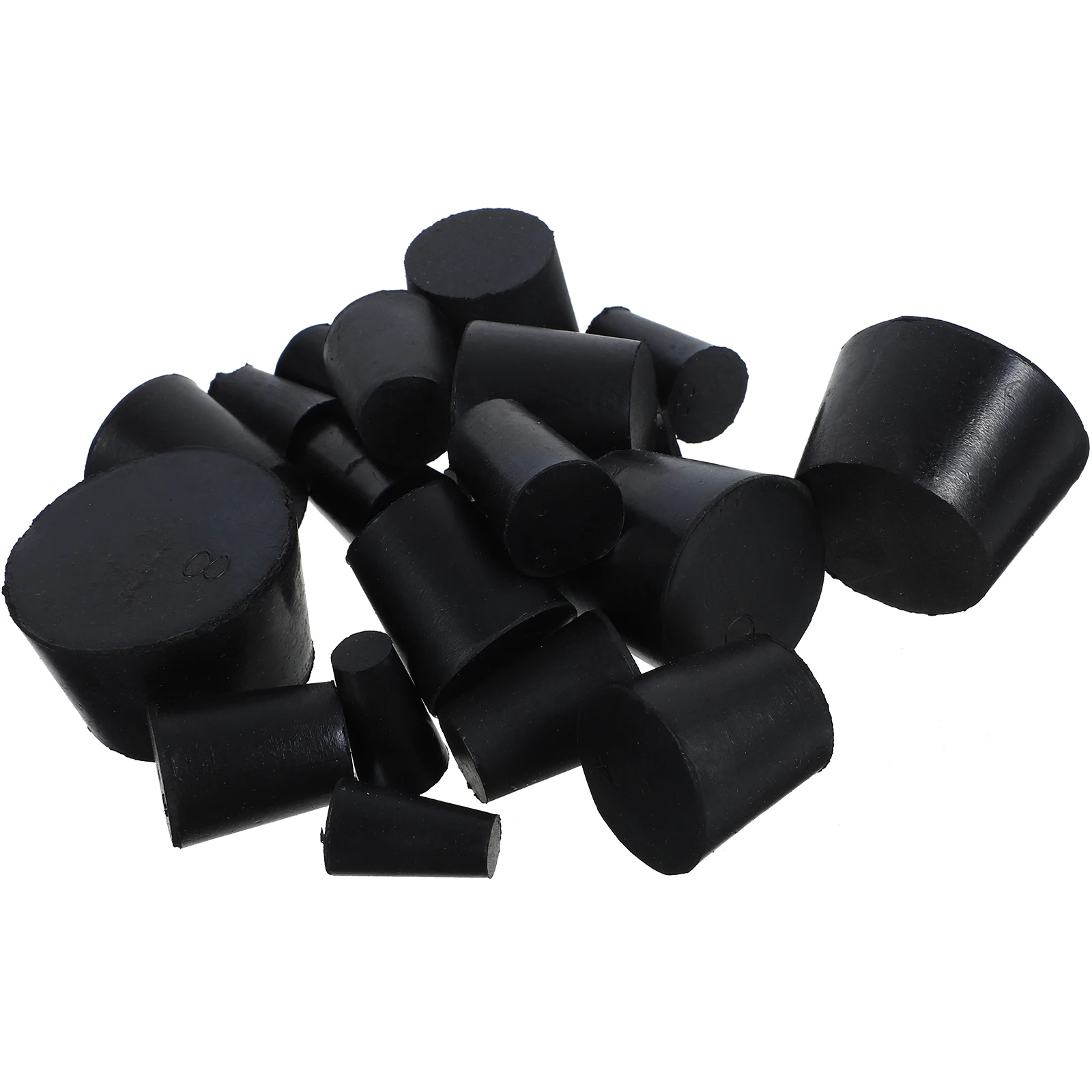

21 Pcs Rubber Plug Laboratory Solid Stoppers Test Tube Bottle Flask Plugs Round End Caps