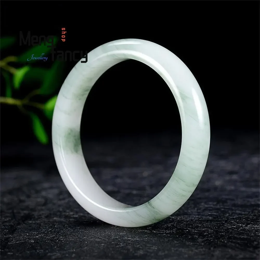 Natural Golden Silk Jade Tianshan Jade Bangle High-grade Exquisite Luxury Quality Fashion Jewelry Sexy Young Girls Holiday Gift