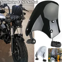 Motorcycle Windshield Windscreen for Harley FXST Softail 05-11 FXSTB FXSTC FXSTD 01-07 FXS Blackline 11-13 FXDB 06-19 FXDL 96-18