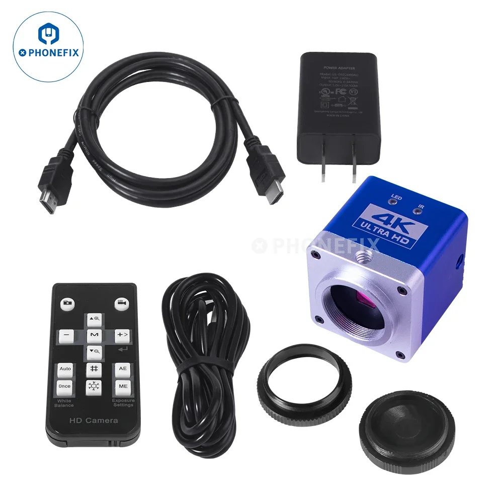 1080P 4K FULL HD Industrial Microscope C-Mount Digital Camera HDMI USB Type-C Multi-language for Motherboard Soldering Repair