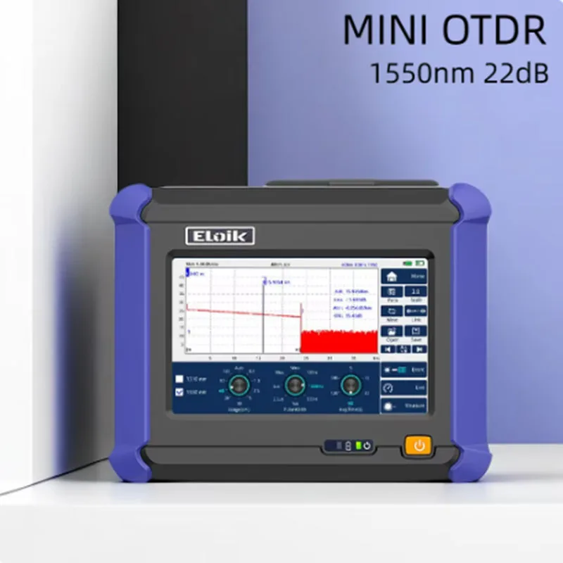 1550nm 22dB MINI OTDR Optical Reflectometer Touch Screen VFL OLS OPM Event Map Ethernet Cable Active Fiber Tester Free shipping