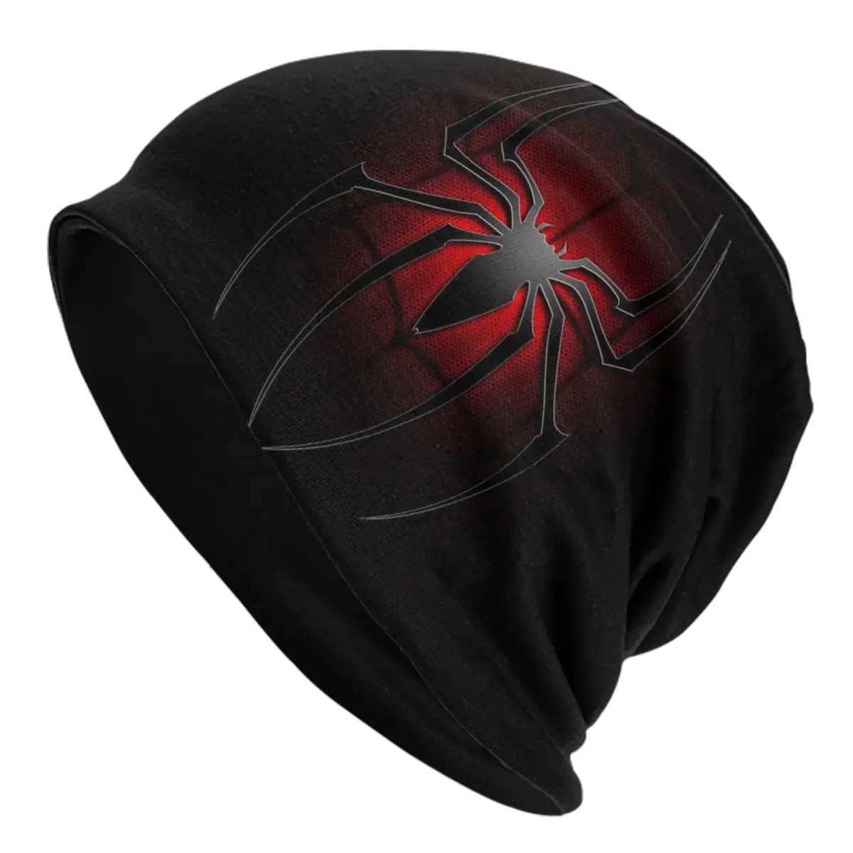

Изготовленные на заказ красные шапки с пауком Skullies, унисекс, зимняя теплая вязаная шапка для мужчин и женщин, модные шапки для взрослых, веб-капот, уличная лыжная шапка
