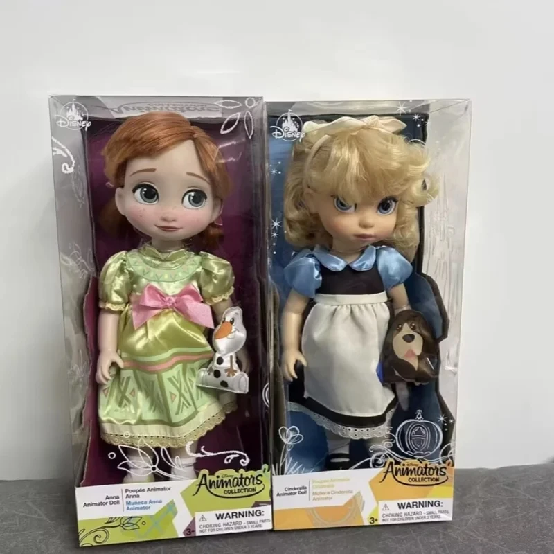 Original Disney Cartoon Princess Collection Salon Doll Long Hair Snow White Frozen Elsa Anna Doll Girl Boxed Kawaii Birthday Gif