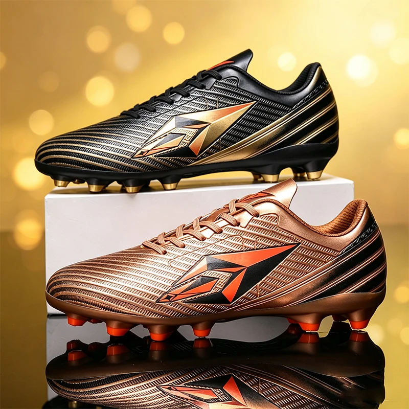 Men's High-Top Double Star Ag Football Boots with Long Studs, Professional Match and Training Shoes for Adol
