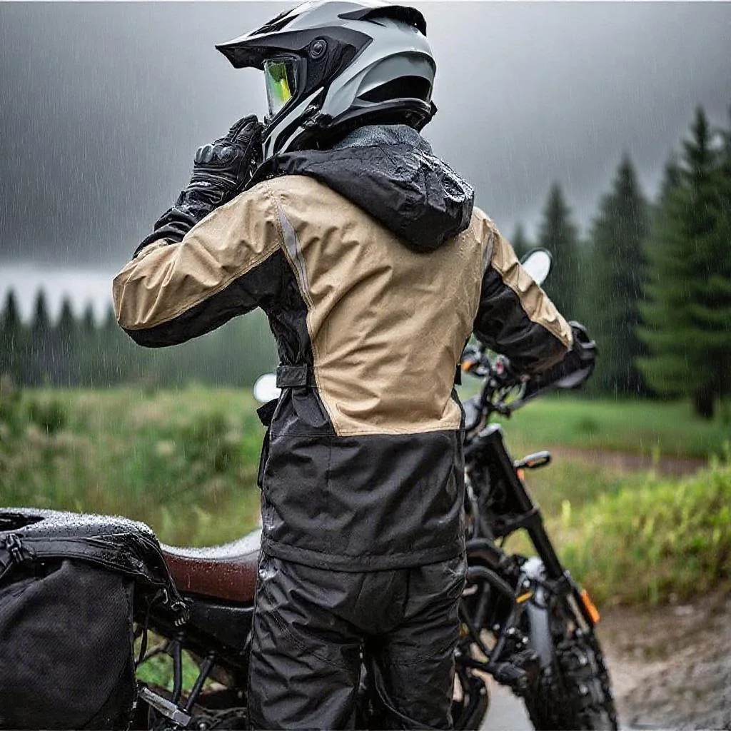 Men Women Waterproof Motorcycle Rider Raincoat Suit Set Reflective Light Raincoat For Riding Jacket Pants Set 11 S76d66adc8492432d9674b00c9682a053a