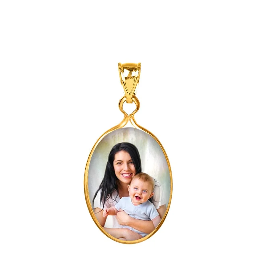 

Stainless Steel Picture Pendant Customized Printed Photo Oval Portrait Necklace for Women Daily Wear Best Souvenir For Girls