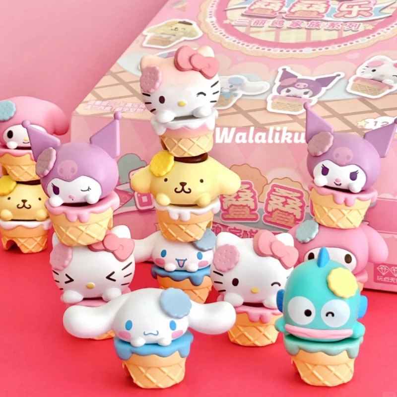 Neue Miniso Sanrio Familie Wiege Traum Serie Hallo Kitty Blind Box Ornament Cartoon Nette Sammlung Diy Dekoration Mädchen Geschenk Spielzeug