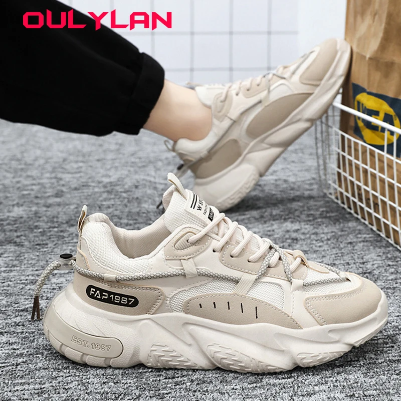 Autumn new breathable mesh sports shoes, versatile height increasing board shoes, casual and comfortable running dad shoes