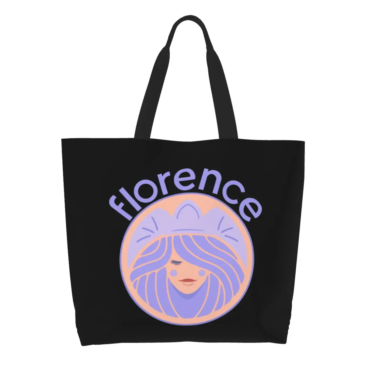 Custom Florence By Mills Canvas Shopping Bag Women Portable Large Capacity Grocery Shopper Tote Bags