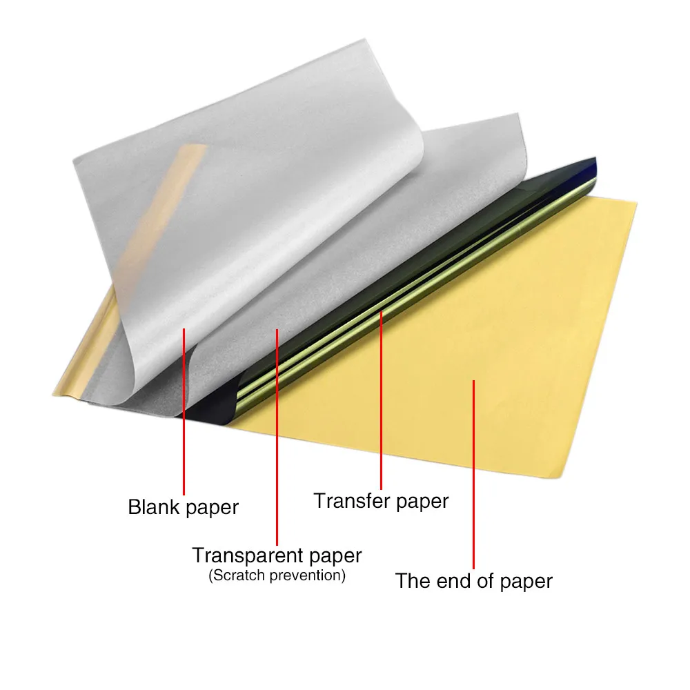 5M Waterproof PU Film for Tattoo Aftercare Protective Skin Healing Bandages Tape with 50pcs Tattoo Transfer Paper Tatoo Supplies