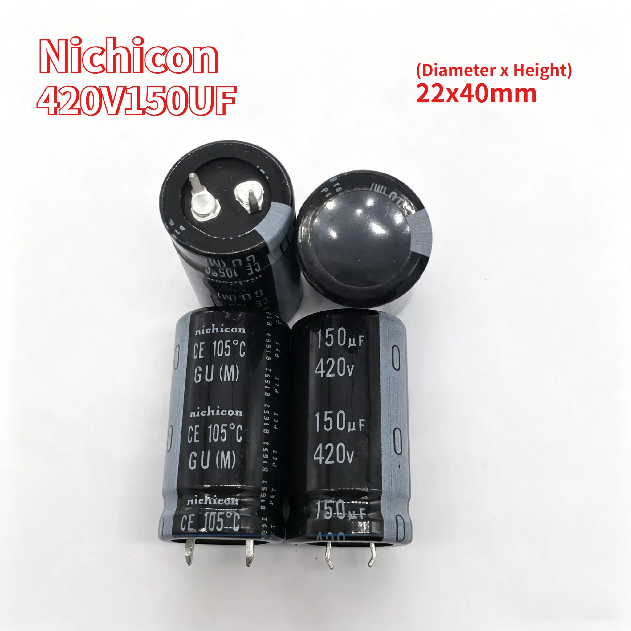 2PCS Genuine Nichicon 420V 150UF 22x40 Capacitor 150UF 420V 22x40mm