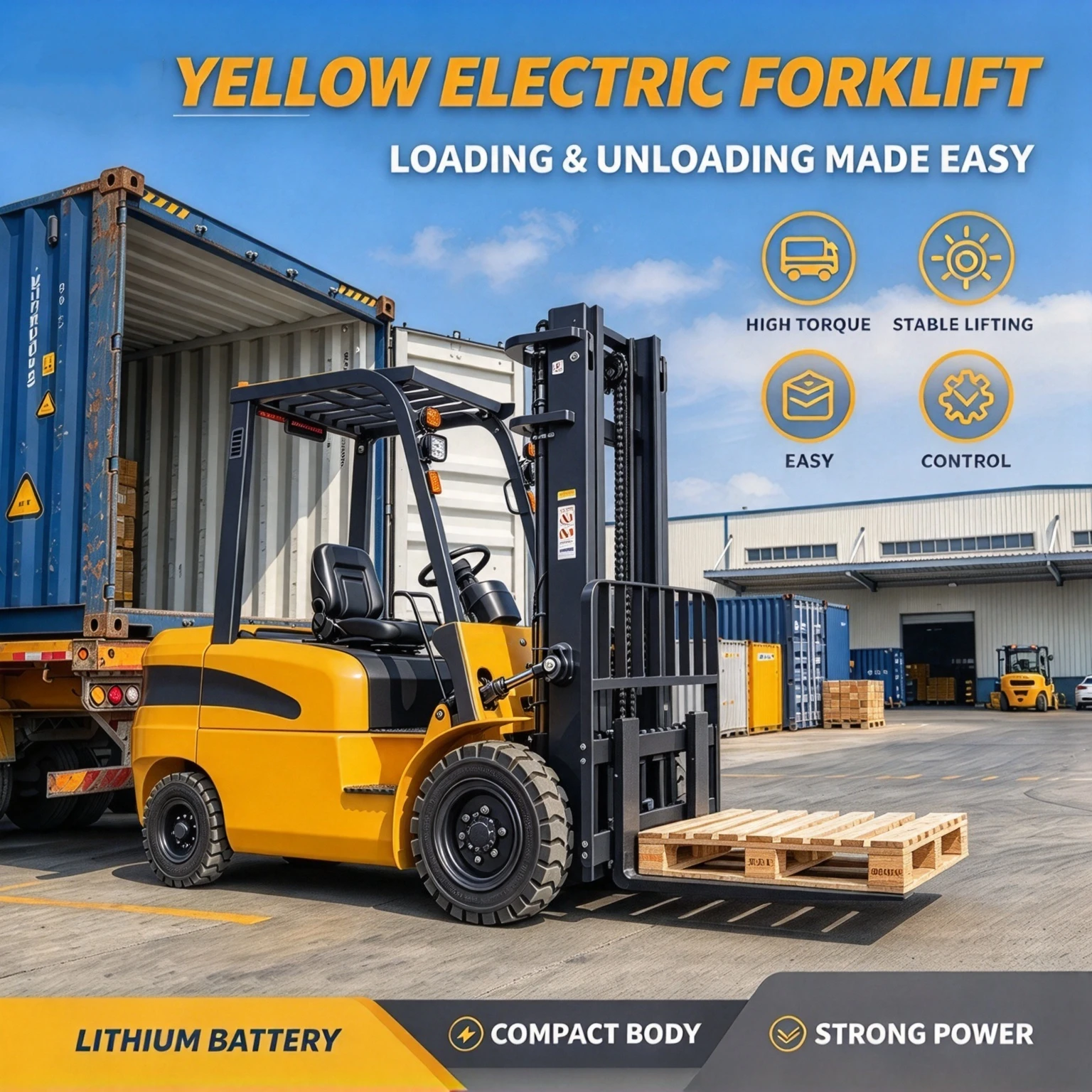 Hot Sale Electric Forklift 3.5ton Hydraulic Drive Forklift Truck, Low Noise Stable Operation For Material Handling Customized