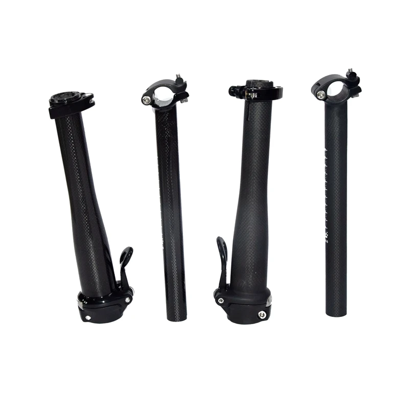 Newest Folding Bike MTB Carbon Fiber Adjustable Extension Stem Electric Bicycle Telescopic Stem for Handlebar 25.4mm light parts