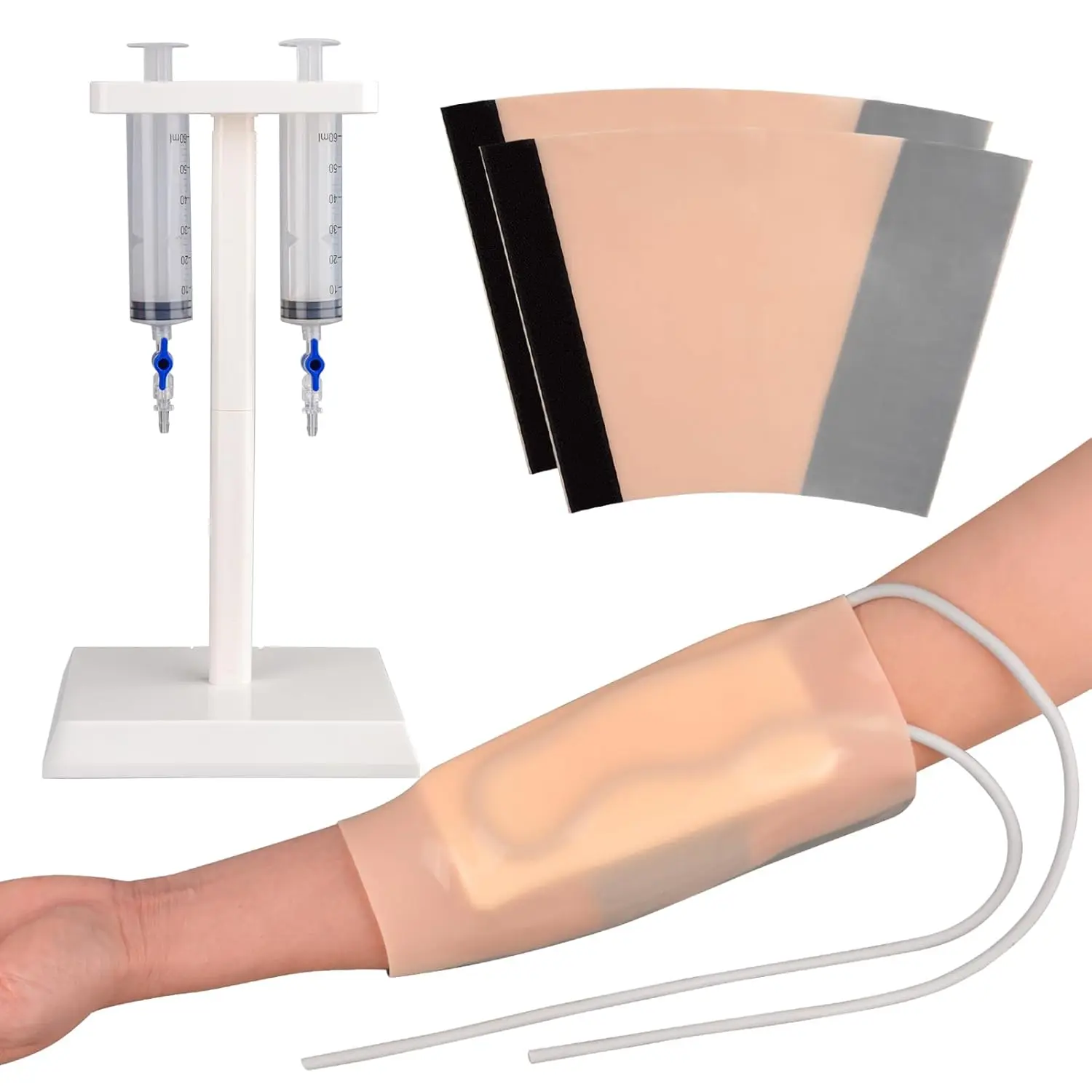 Reusable IV Injection Practice Trainer Kit Phlebotomy & Venipuncture Training Wearable Detachable for Nursing Medical Education