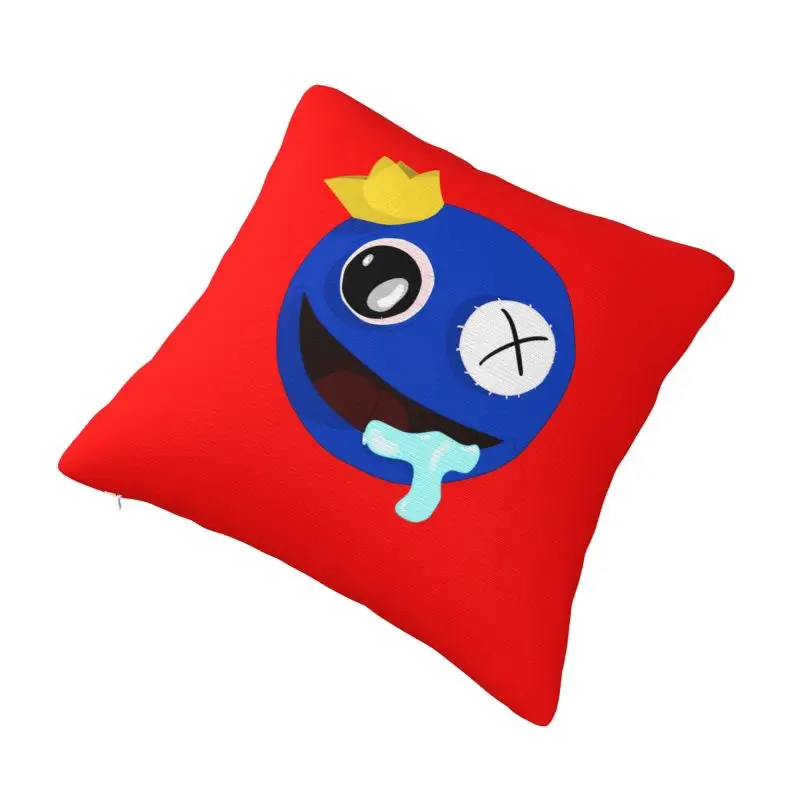 Custom Nordic Cute Blue Rainbows Friend Play Gamer Cushion Cover Soft Throw Pillow Case