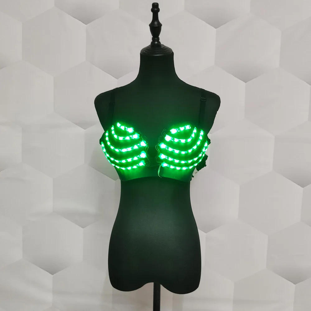 

LED Bra Nightclub Club Wear sexy costumes cosplay bra LED Ladies Costume Halloween party Show masquerade ball Luminous bra