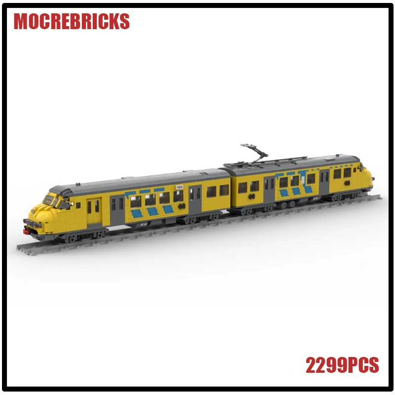 Modern City Railway Locomotive Series Dutch Passenger Train MOC Building Block Assembly Model Bricks Kid's Puzzle Toy Xmas Gifts