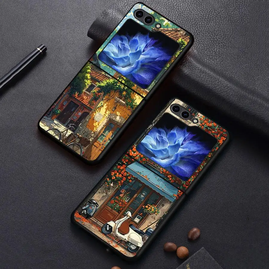 Funda para Samsung Galaxy Flip6 Z Flip 7 6 5 4 3 Flip4 Flip3 Flip7 FE Flip5 Funda trasera para teléfono Funda muchos libros