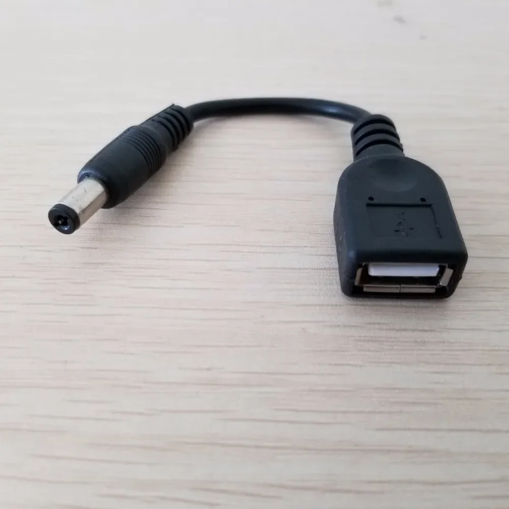DC 5.5mm X 2.1mm Male Adapter To USB Type A Female Extension Power Cable 12cm