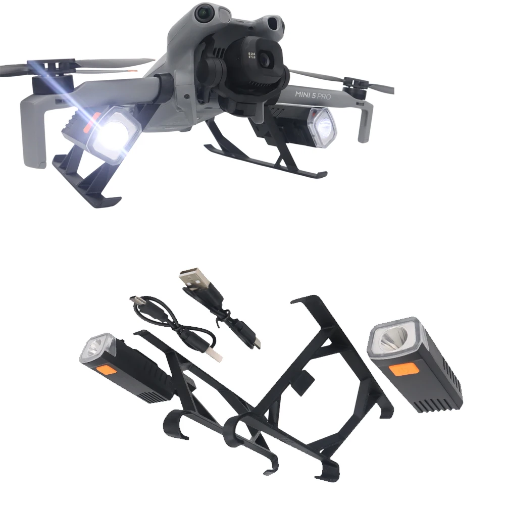كشاف أمامي للطائرة بدون طيار كشاف ليلي لـ DJI Mini 5 Pro، ضوء ملء ليلي مع حامل دعامة تثبيت، ملحقات إضاءة البحث بدون طيار #1