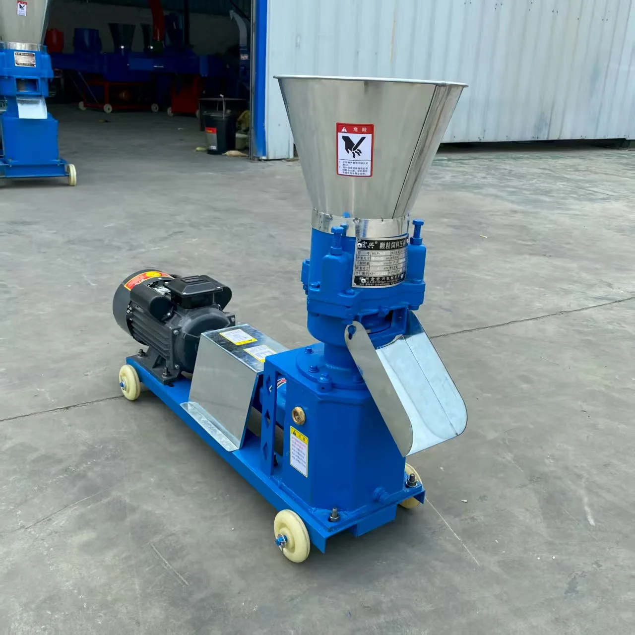 Jiezhida High  Feed Pellet Machine 2 Pressure Rollers 1 Year Warranty For Livestock Farm Use 80-120kg/h Capacity New