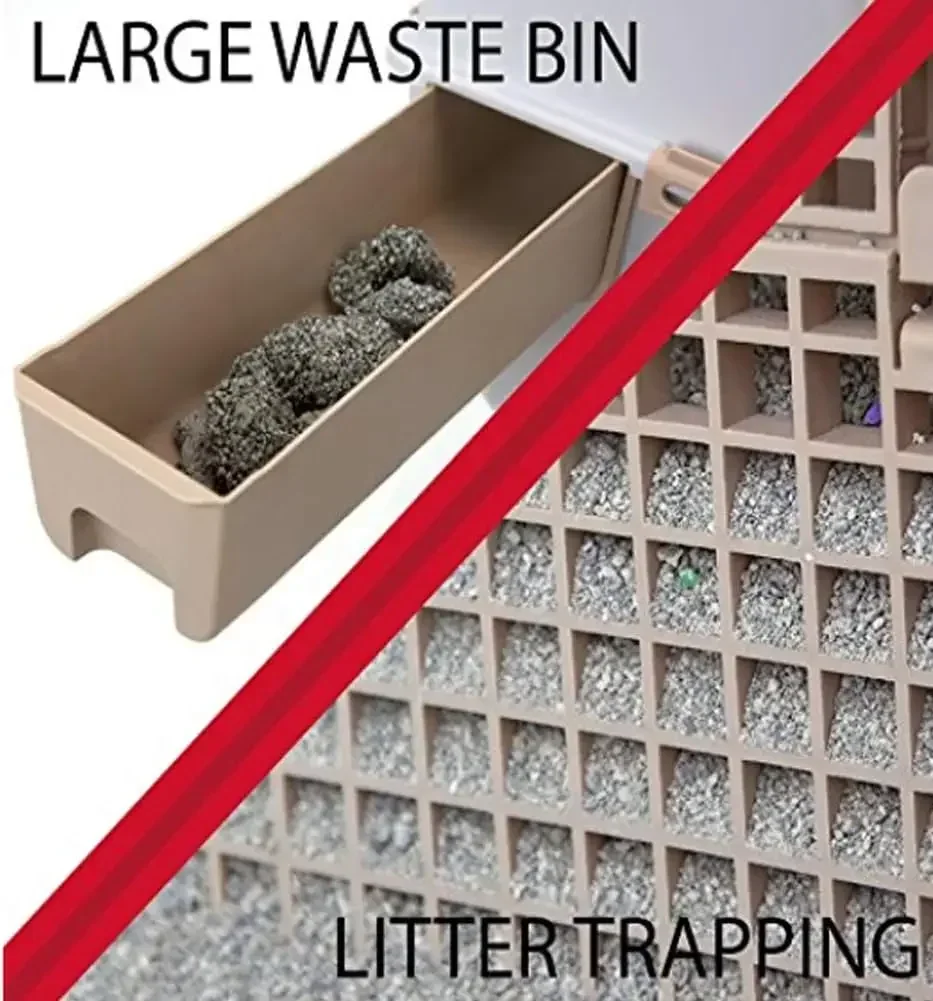 Cat Litter Box Sandbox Tray Filler for Cats Toilet Self-Cleaning Dustbin with Absorbent Crystal Garbage Sanitation