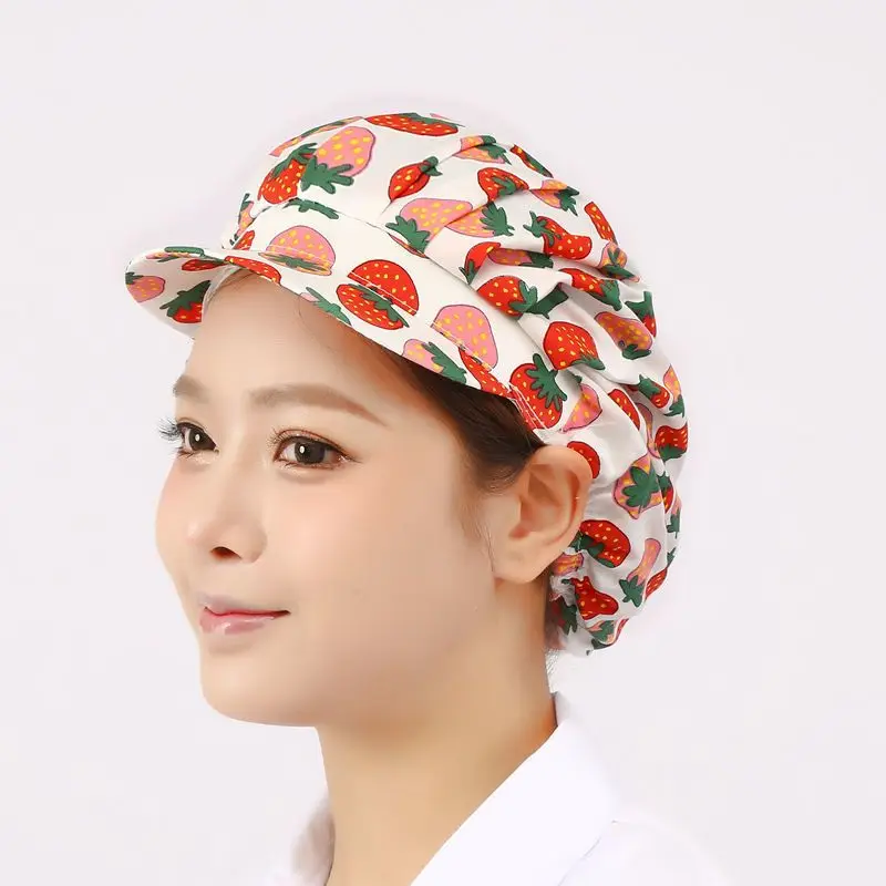 Flower shaped cafeteria, restaurant mesh, breathable food hat, dustproof work hat, kitchen stir fry, hair loss prevention, smoke